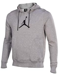 Jordan Men's Nike Classic Fit Jumpman Air Pullover Hoodie-Heather Gray-3XL
