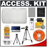 Snug-It Tight Fit Camera Skin (Clear/White) with Spare NB-5L Battery + Secure Digital Card Reader + Compact Digital Travel Tripod + Cameta Bonus Accessory Kit for Canon PowerShot SD700 IS / IXUS 800 IS Digital Camera