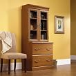 Carolina Oak Two Drawer Lateral File with Bookcase