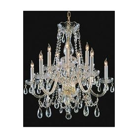 Swarovski Spectra Crystal Chandelier Iv, 24Hx26W, POLISHED BRASS by Home Decorators Collection