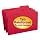 Smead 1/3-Cut File Folders, Heavy Duty Reinforced Tab, Legal Size, Red, 100 Per Box (17734)