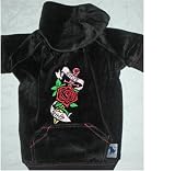 Pet Supplies : LOVE BITES Black Velour Dog Hoodie at THE REGAL DOG - Size Small S
