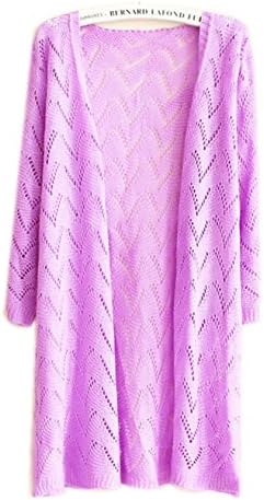 Meditative Rose women/girl half sleeve cardigan air conditioning shirt (S, purple)