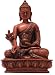 Nepali Medicine Buddha Statue 5.5"H, antique red finish