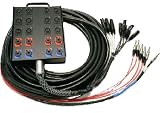 Whirlwind Medusa MP-16-100 Power Series Audio Snake w 16 Female XLR Inputs at 100 ft. Long