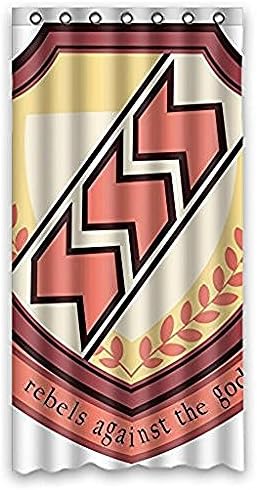 Anne Home Custom Fantastic Angel Beats God Rebels Fashion Anime Ring Hooks Included Blackout Panel Curtain 52"x63" (One Piece) Fabric for Bedroom