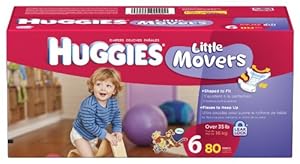 Huggies Little Movers, Size 6, 80 Count (Packaging May Vary)