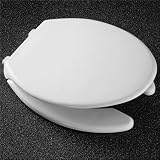 Mayfair 2L2150 Medic-Aid Open Front Toilet Seat, Adds 2-Inches Above the Rim, Elongated, Heavy Duty White Plastic