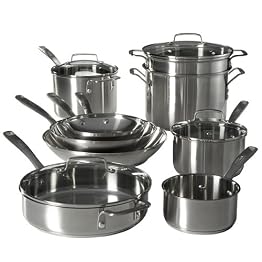 Kitchen Essentials® from Calphalon® Stainless Steel Cookware Set - 12-pc. Plus Bonus 12" Omelet Pan