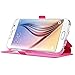 SailsON Electronics Samsung Galaxy S6 Case Leather Wallet PU Case Flip Cover Built-in Card Slots View Window Stand Holder Function Phone Protective For Samsung Galaxy S VI, Rose