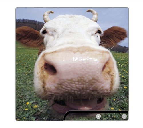 Big Nose Cow Decorative Protector Skin Decal Sticker for PlayStation 3 PS3 SLIM Console
