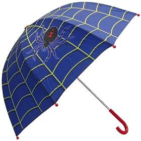 Fun Child Sized Blue Spider Umbrella