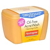 Neutrogena Oil-Free Acne Wash Cleansing Cloths, 30 Count (Pack of 3)