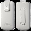 Original Collos Samsung GT S5230 S 5230 STAR White M Handytasche Tasche Etui Slim Case Weiss / inkl Gürtelschlaufe / inkl. Rückziehfunktion EasyOut Pullstrip / Neue Collection 2011