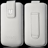 Produkt-Bild: Original Collos Samsung GT S5230 S 5230 STAR White M Handytasche Tasche Etui Slim Case Weiss / inkl G&uuml;rtelschlaufe / inkl. R&uuml;ckziehfunktion EasyOut Pullstrip / Neue Collection 2011