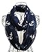 NYfashion101 Women's Nautical Marine Anchor Print Infinity Cowl Scarf
