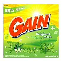 Gain Powder Detergent, Original Fresh Scent, Case Pack, Two 120-Load Boxes (240-Loads)
