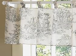 JoJo Designs Window Valance - Vintage French Black Toile