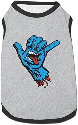 Santa Cruz Skateboards Shaka Hand Sticker Pet Clothes Dog Dress T-shirt Medium Ash