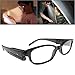 Black Hand Free Optical Full Frame Reading Glasses Eyeglasses Dual Super Bright LED Light + Batteries Carrying Case + 1.50