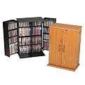 Media Storage Locking Cabinet - Oak