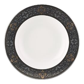 Lenox Vintage Jewel Platinum Banded Bone China Pasta Bowl Rim Soup by Lenox