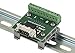DB9 Male Breakout Board to Screw Terminals, with DIN Rail Clips