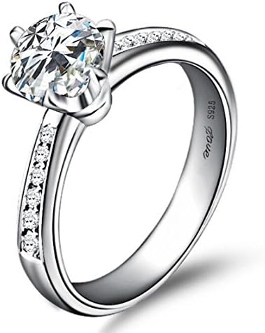 Silver Masters Women's Fine Statement Rings 925 Sterling Silver Rings Highest Quality CZ Cubic Zirconia Size 5