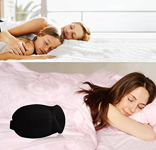 EasyLifeCare® Memory Foam 3D Sleep Mask And Ear Plugs - Light Leak-Proof And Precision Convex Soft Mold Eye-Nose Contour Shape - Adjustable, Stretchable, And Elastic Band - Lightweight And Breathable Lycra Fabric Material Sleeping Mask - Undisturbed Sleep Ideal For Travel, Relaxation, And Meditation - Goggle Shape Eye Mask Prevents Pressure On The Eyes - with Bonus Soft Memory Foam Universal Fit Ear Plugs
