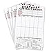 Bridge Score Card - 5-Pack Contract Bridge Score Notepads, 250 Sheets Total, 5.5 x 8.5 inches