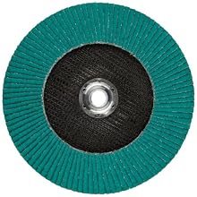 3M Flap Disc 577F, T27, Alumina Zirconia, Dry/Wet, 7" Diameter, 60 Grit, 5/8"-11 Thread Size (Pack of 1)
