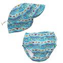 iPlay Aqua School of Fish Toddler Sun Hat & Swim Diaper Set, XXL