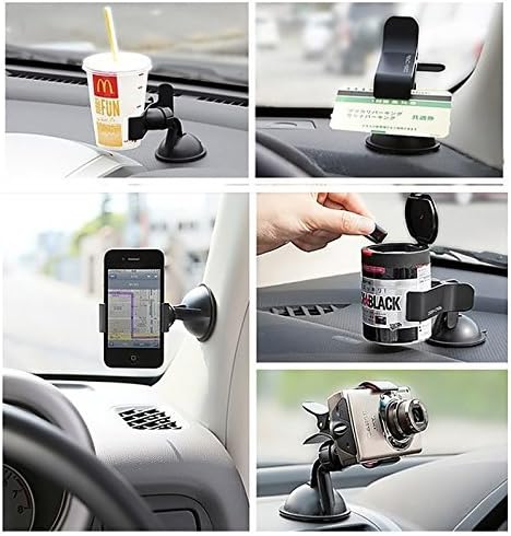 Newrice360 Degree Car Mount Bracket Holder for Iphone6 5s 5c 5 4s 4 3gs, Samsung Galaxy Note 3 Note 2 S4 S3 Mega, Nokia Lumia 1020 925 928 920, HTC Desire 500 Droid DNA One 8x 8s, Google Nexus 4, Blackberry Q10 Q5 Z30 Z10, Lg Optimus G, Motorola Moto X Droid Maxx Droid Ultra, Sony Xperia Z1,(black)