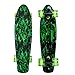 Mayhem Penny Style Skateboard, Green Flame
