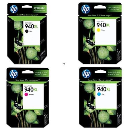 HP 940XL /4-Pack Set/ for HP 940XL  &  940 for use in HP Officejet pro 8000, All in One 8500  &  Premier-Black/Cyan/Magneta/Yellow HP 940XL /4-Pack Set/ for HP 940XL  &  940 for use in HP Officejet pro 8000, All in One 8500  &  Premier-Black/Cyan/Magneta/Yellow