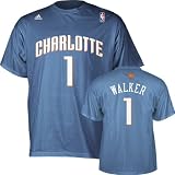 Kemba Walker adidas Pacific Blue Name and Number Charlotte Bobcats T-Shirt