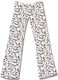 Adult Low Rise Cotton Jersey Sport Pants White with Gymnastics Spirit Design