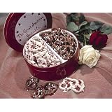 White and Milk Chocolate Twist with Candy Cane Crunch Holiday Tin