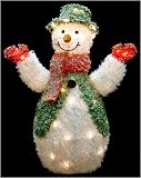 26 Icy Crystal Snowman Lighted Christmas Yard Art