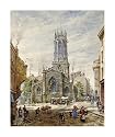 All Saints Pavement, York by Louise Rayner. Size 17.90 inches width by 22.01 inches height. High Quality Art Poster Print