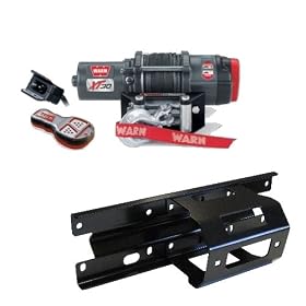 Warn XT30 ATV Synthetic 3000lb Winch COMBO-KIT for a 2005-2010 Polaris Sportsman, X2, and Touring