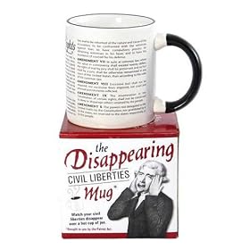 Disappearing Civil Liberties Bill of Rights Mug by Unemployed Philosophers Guild