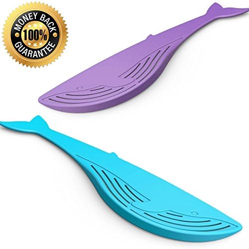 Wishstone Big Whale Colander - Strainer - Food Safe Plastic- Set of 2- Blue and Purple - A Good Addition To Nessie Soup Loch Ness Monster Ladle &amp; Pastasaurus Pasta Server
