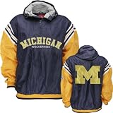 Michigan Wolverines Youth Half Zip Pullover Hooded Jacket