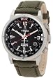 Timex #T2N726 Men's Intelligent Quartz Green Fabric Strap Compass Watch