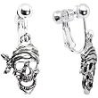 Handcrafted Skull Pirate Clip On Earrings