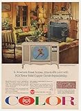 1965 RCA Martinique Color TV Mary Martin NY Apt Photo Print Ad