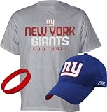 New York Giants Youth Short Sleeve Tee & Hat Combo Pack