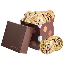 Geoff & Drew's Gift Box of 32 Gourmet Fresh Baked White Chocolate Cranberry Cookies