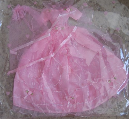 Cicy Fashion Wedding Gown & Veil (Pink) - Fits Barbie & 11.5